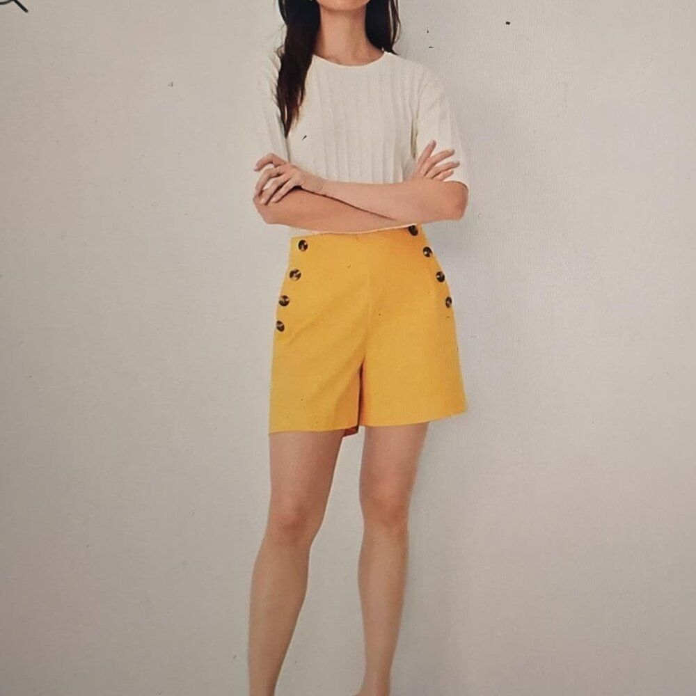 Ann Taylor Sailor Shorts‎ – Sunshine Yellow - Size 12 - NWT